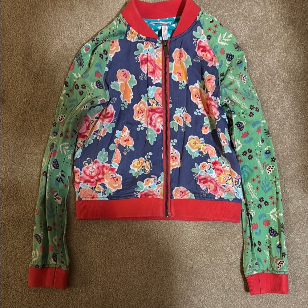 Floral Bomber Jacket - Multicolor